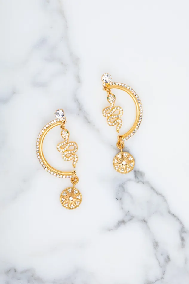 Elizabeth Cole Jewelry Earrings Nagini Earrings