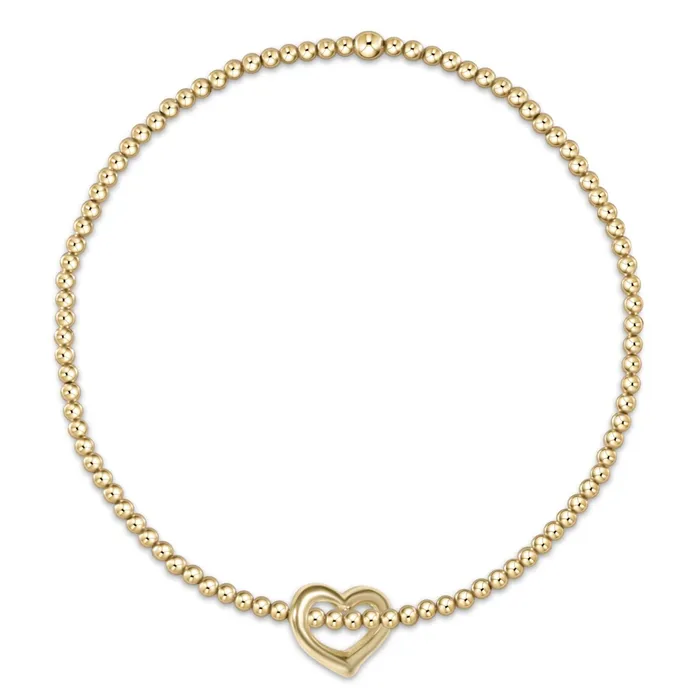 enewton Bracelets Classic Gold 2mm Bead Bracelet Love Small Gold Charm