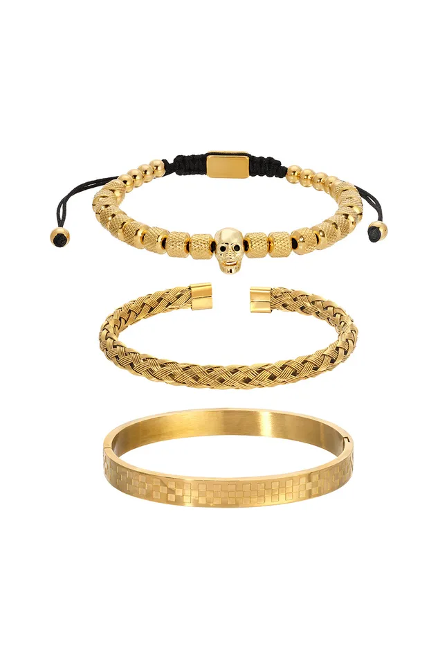 Eye Candy LA Bracelets Lucas 3Piece Skull Bracelet Set