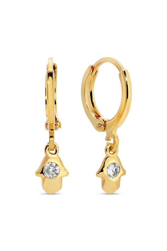 Eye Candy LA Earrings SolHamsaEye Huggie Earring Set