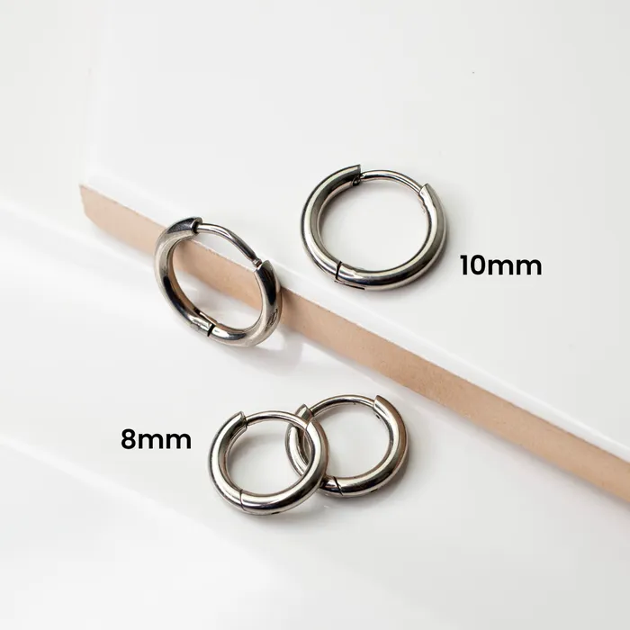 Grayling Earrings Essential Locking Sleeper Huggies or Hoops Earring Set