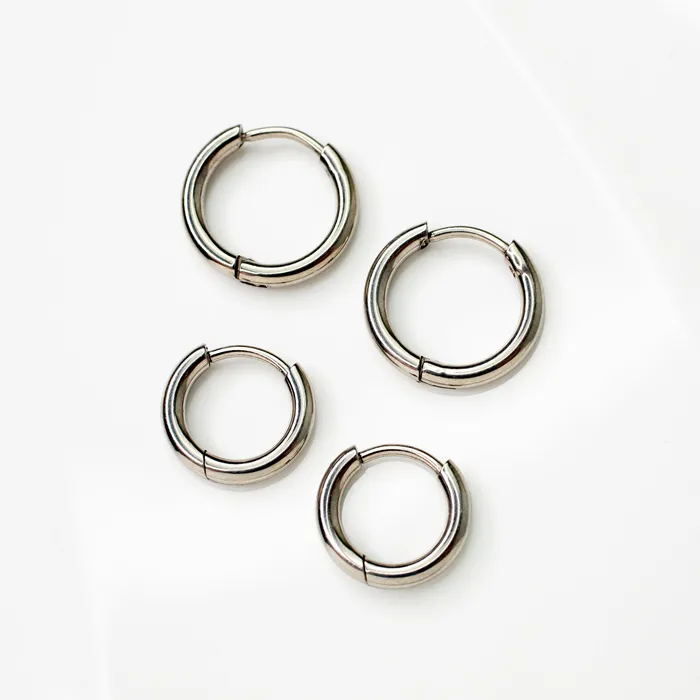 Grayling Earrings Essential Locking Sleeper Huggies or Hoops Earring Set