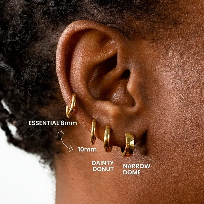 Grayling Earrings Essential Locking Sleeper Huggies or Hoops Earring Set