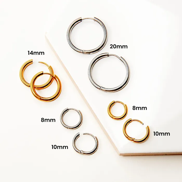 Grayling Earrings Essential Locking Sleeper Huggies or Hoops Earring Set