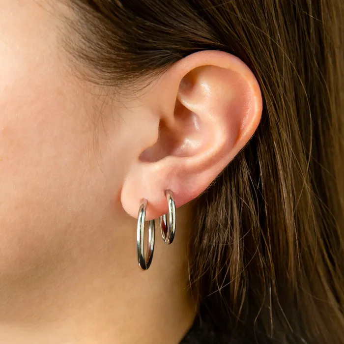 Grayling Earrings Essential Locking Sleeper Huggies or Hoops Earring Set