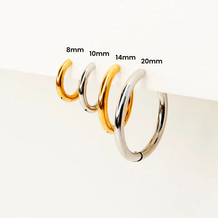 Grayling Earrings Essential Locking Sleeper Huggies or Hoops Earring Set