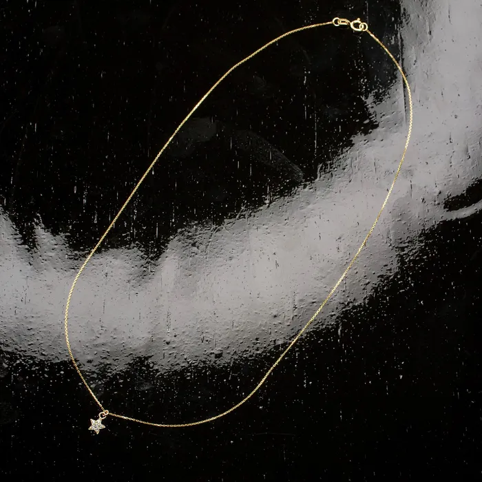 Grayling Necklaces Diamond Pav Star Pendant Necklace 14K Solid Gold