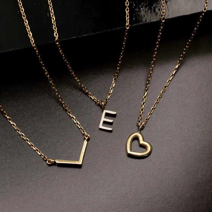 Grayling Necklaces Modern V Bar Link Necklace 14K Solid Gold
