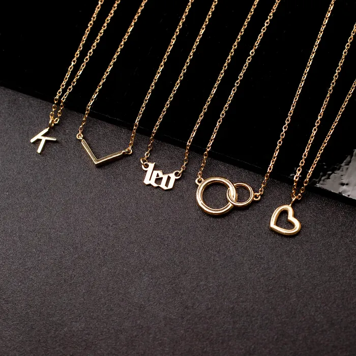 Grayling Necklaces Modern V Bar Link Necklace 14K Solid Gold