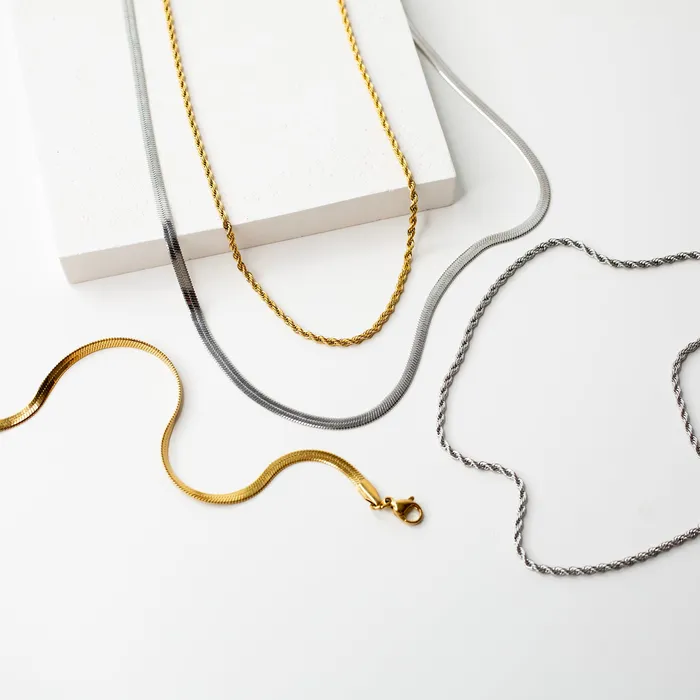 Grayling Waterproof Gigi Bianca Chain Necklace Layering Set Necklaces