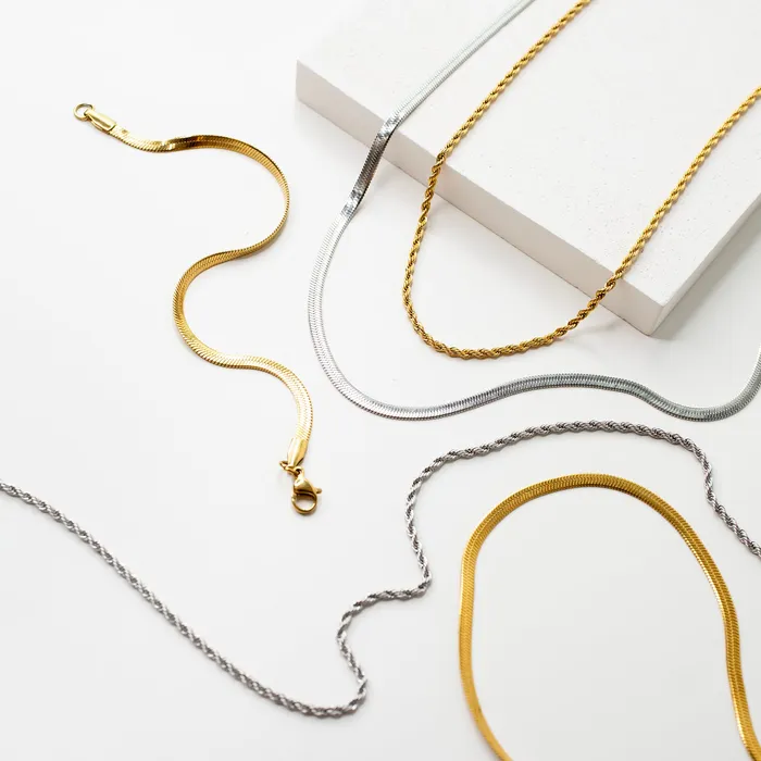 Grayling Waterproof Gigi Bianca Chain Necklace Layering Set Necklaces