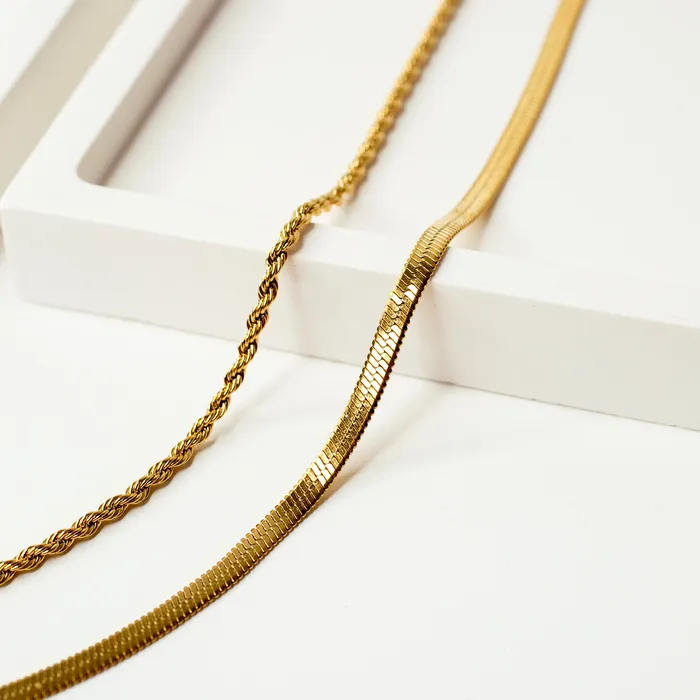 Grayling Waterproof Gigi Bianca Chain Necklace Layering Set Necklaces