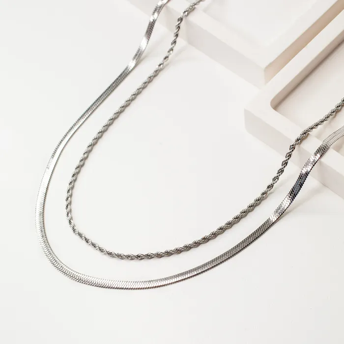 Grayling Waterproof Gigi Bianca Chain Necklace Layering Set Necklaces