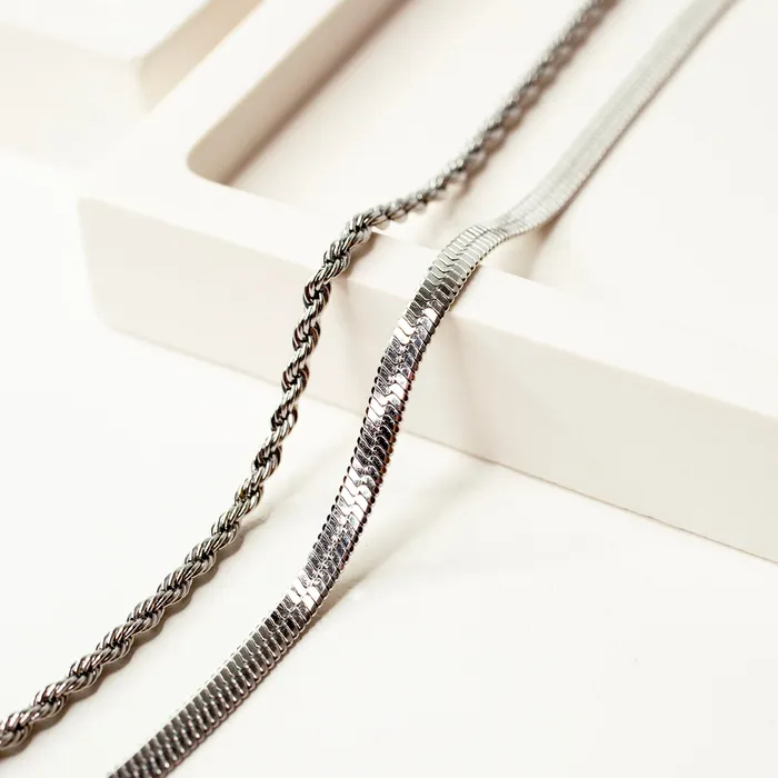 Grayling Waterproof Gigi Bianca Chain Necklace Layering Set Necklaces