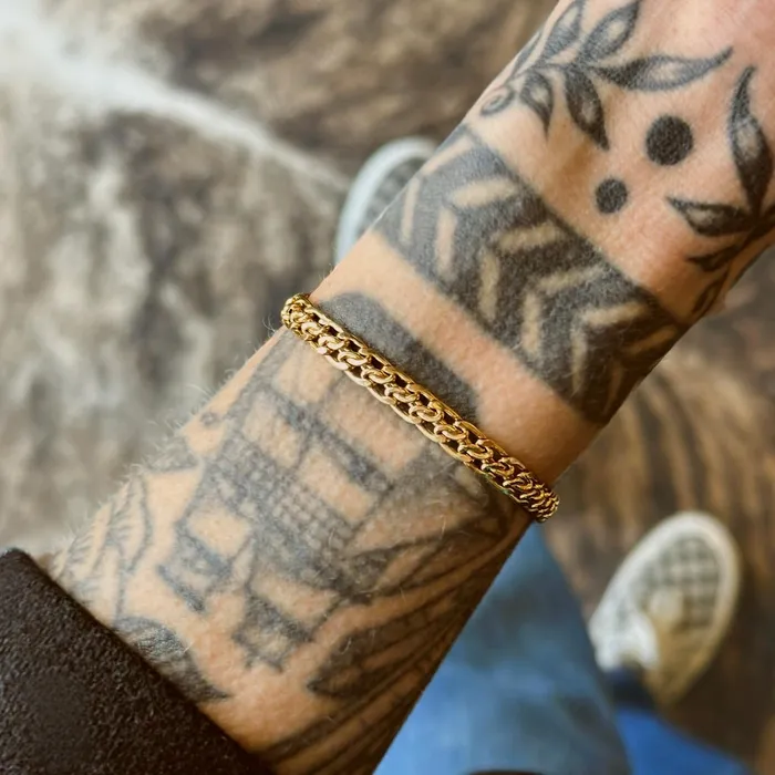 Helm 14k Woven Curb Chain Bracelet Bracelets
