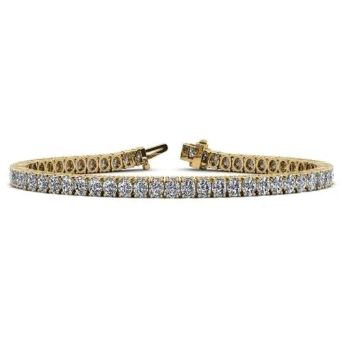Izakov Diamonds Fine Jewelry Bracelets 14K Gold Oval Diamond Tennis Bracelet