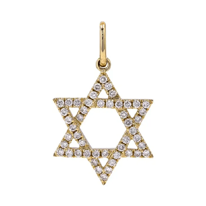 Izakov Diamonds Fine Jewelry Necklaces 14K Gold Large Star of David Diamond Necklace Charm Izakov Diamonds Fine Jewelry Necklaces 14K Gold Large Star of David Diamond Necklace Charm