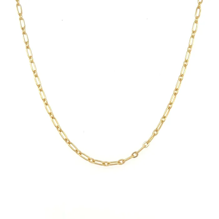 Izakov Diamonds Fine Jewelry Necklaces 14K Gold Mixed Rolo Cable Link Chain Necklace Izakov Diamonds Fine Jewelry Necklaces 14K Gold Mixed Rolo Cable Link Chain Necklace