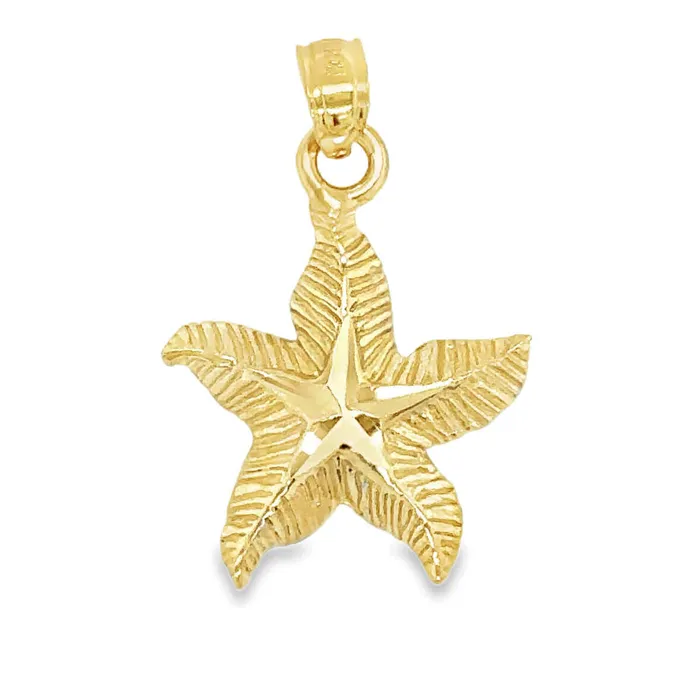 Izakov Diamonds Fine Jewelry Necklaces 14K Gold Sea Star Necklace Charm