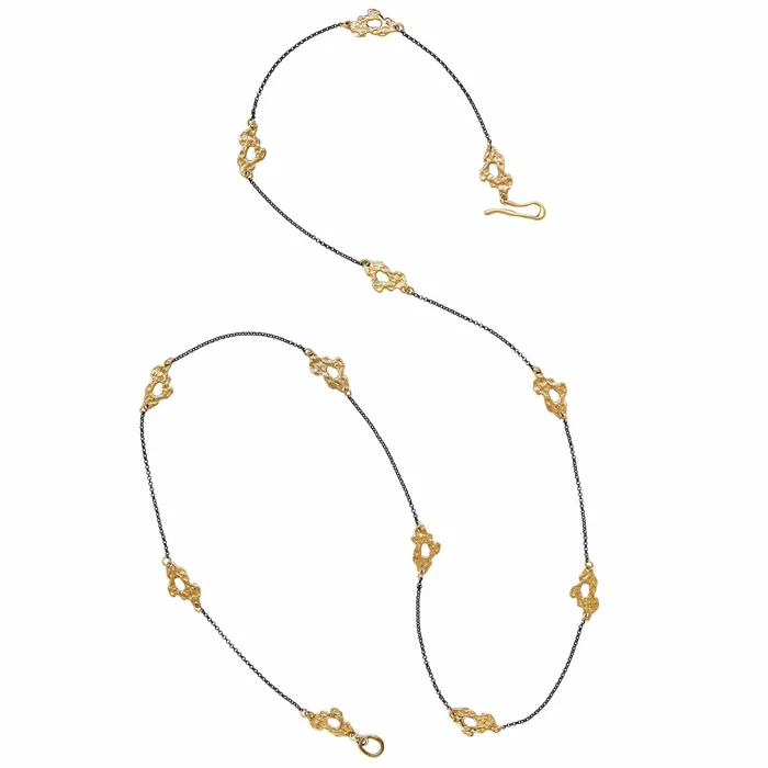 Julie Cohn Design Necklaces PETITE REEF BRONZE STERLING CHAIN NECKLACE
