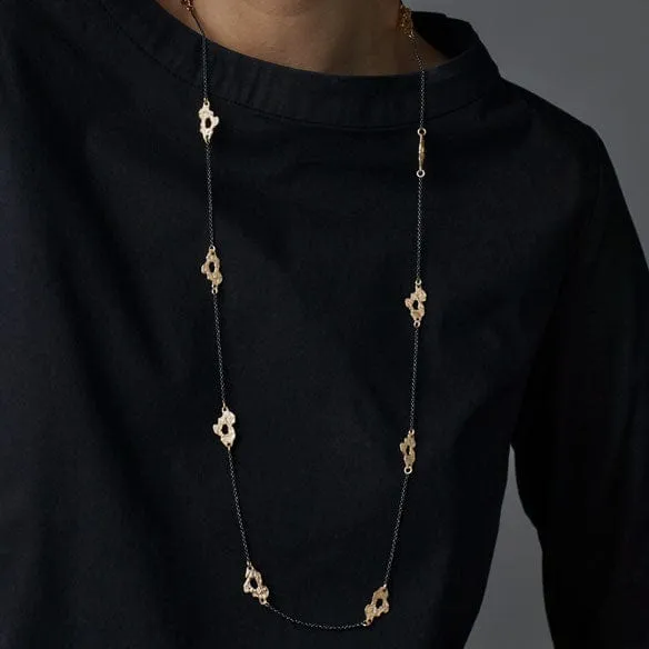 Julie Cohn Design Necklaces PETITE REEF BRONZE STERLING CHAIN NECKLACE
