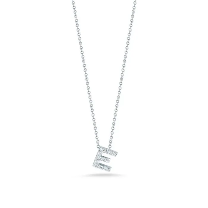 Love Letter E Pendant with Diamonds ROBERTO COIN Necklaces
