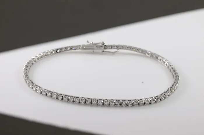 Malakan 14K White Gold Tennis Style Lab Grown Diamond Bracelet MALAKAN DIAMOND CO Bracelets Malakan 14K White Gold Tennis Style Lab Grown Diamond Bracelet MALAKAN DIAMOND CO Bracelets