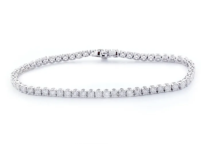 Malakan 14K White Gold Tennis Style Lab Grown Diamond Bracelet MALAKAN DIAMOND CO Bracelets Malakan 14K White Gold Tennis Style Lab Grown Diamond Bracelet MALAKAN DIAMOND CO Bracelets