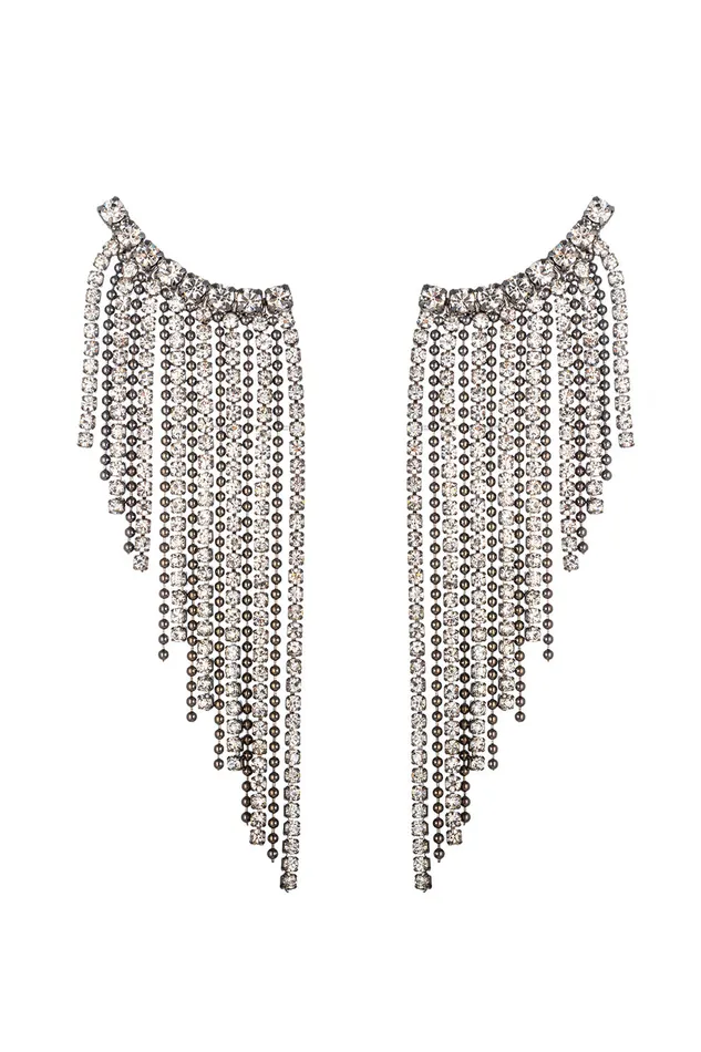 Naples Fringe Statement Earrings Eye Candy LA Earrings