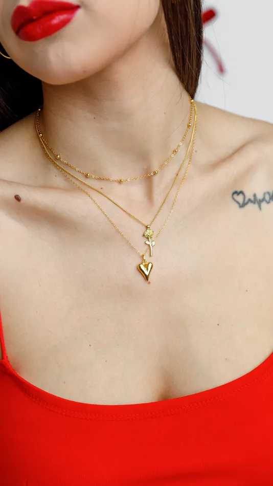 pau jewelry Necklaces Teat heart necklace