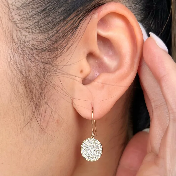 Pav Diamond Dangle Earrings Valerie Madison Fine Jewelry Earrings