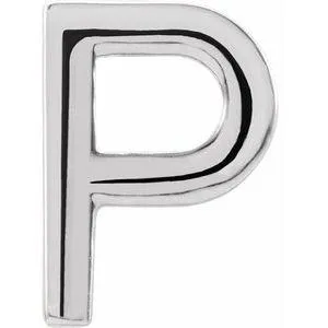 Personalized Initial Wear Everyday Stud Earring Solid Sterling Silver AZ 302 Fine Jewelry Earrings
