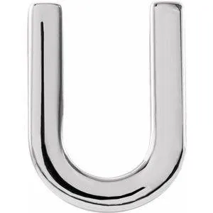 Personalized Initial Wear Everyday Stud Earring Solid Sterling Silver AZ 302 Fine Jewelry Earrings