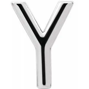 Personalized Initial Wear Everyday Stud Earring Solid Sterling Silver AZ 302 Fine Jewelry Earrings