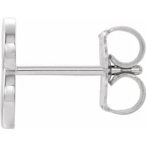Personalized Initial Wear Everyday Stud Earring Solid Sterling Silver AZ 302 Fine Jewelry Earrings