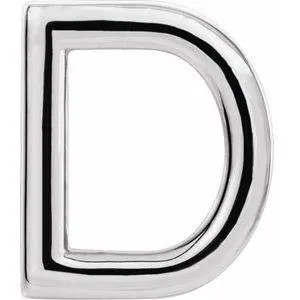 Personalized Initial Wear Everyday Stud Earring Solid Sterling Silver AZ 302 Fine Jewelry Earrings