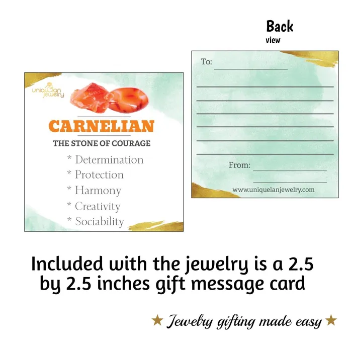 Real Carnelian Stud Earrings Uniquelan Jewelry Earrings