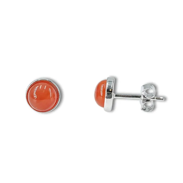 Real Carnelian Stud Earrings Uniquelan Jewelry Earrings