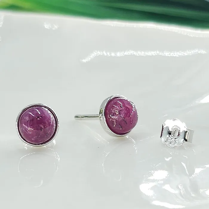Real Ruby Stone Earrings Uniquelan Jewelry Earrings