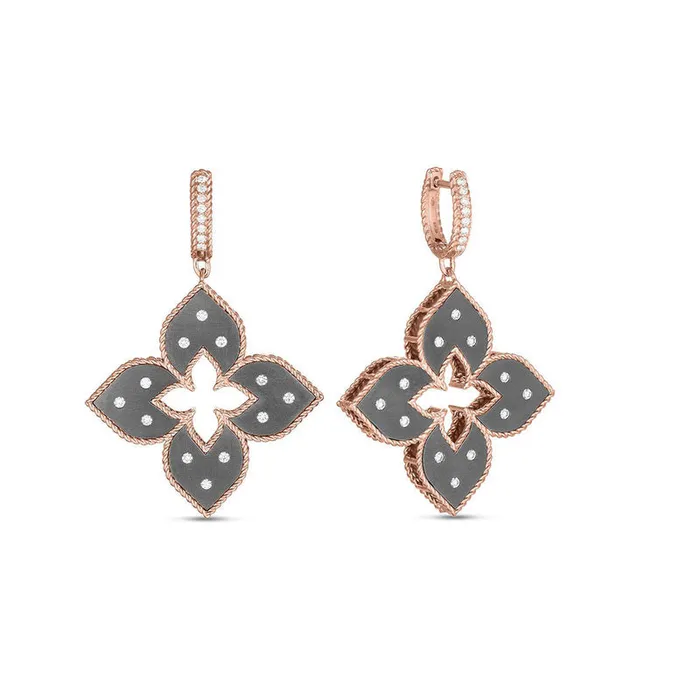 ROBERTO COIN Earrings Venetian Princess Grey Titanium Earrings