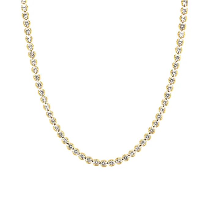 Round tennis necklace pau jewelry Necklaces