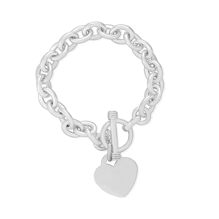 Teeda B005 Large Oval Link Charm Bracelet Bracelets