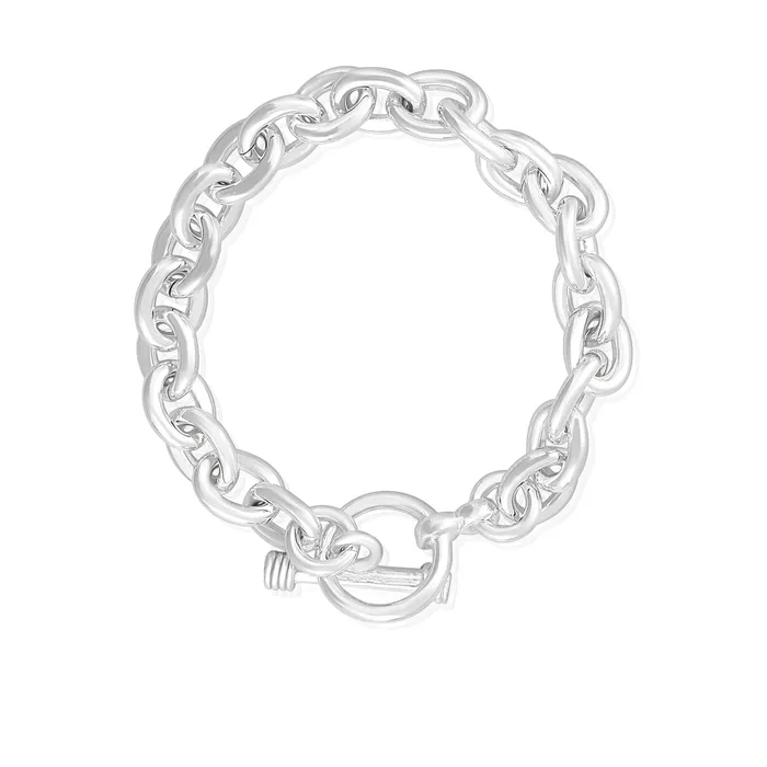 Teeda B005 Large Oval Link Charm Bracelet Bracelets