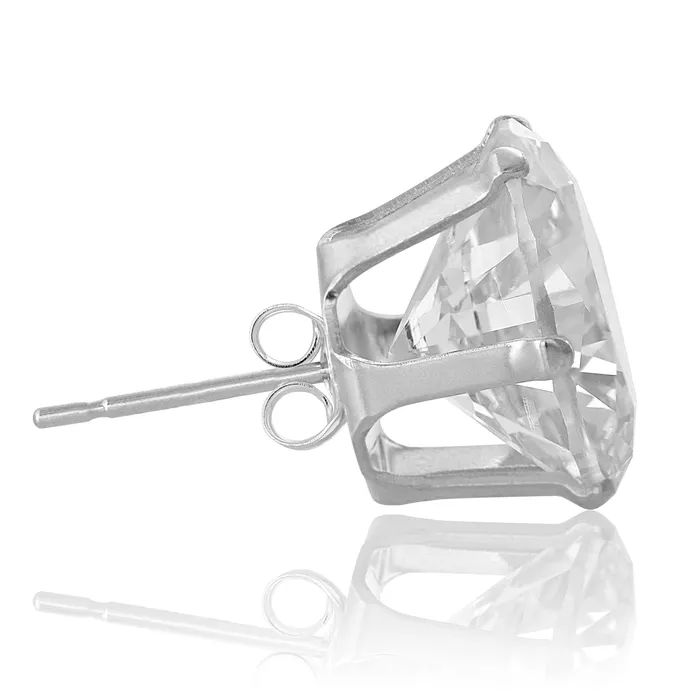 Teeda Earrings EZ2000 Round CZ Stud Earrings 2mm