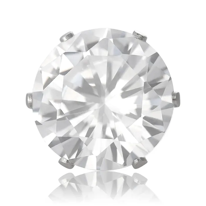 Teeda Earrings EZ2000 Round CZ Stud Earrings 2mm