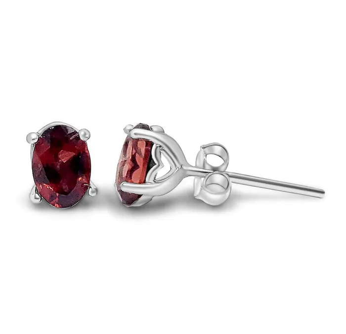 Uniquelan Jewelry Earrings Authentic Oval Garnet Heart Earrings Uniquelan Jewelry Earrings Authentic Oval Garnet Heart Earrings