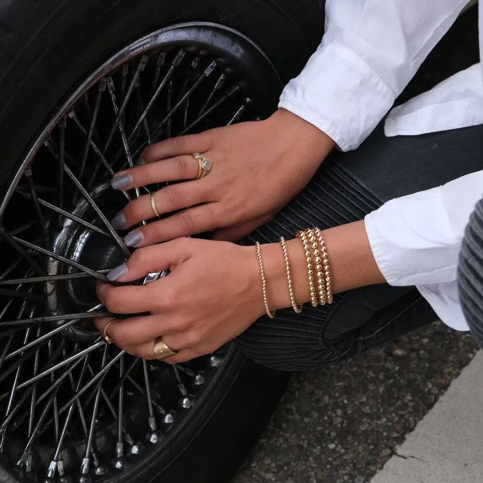 Vivien Frank Designs Bracelets Gold Beaded Bracelet Yellow Gold