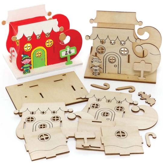 Christmas Elf Boot Wooden Tealight Holder Kits  |  Dress Up Dress Up Dress Up