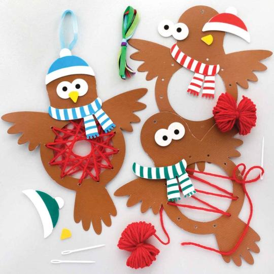 Christmas Robin Weaving Decoration Kits  |  Dress Up Dress Up Dress Up