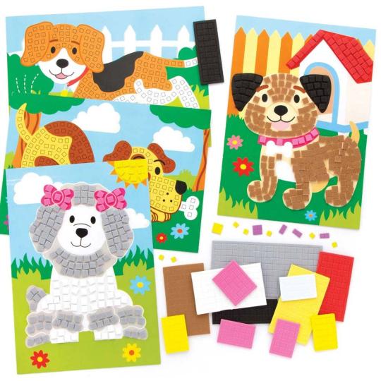 Dog Mosaic Picture Kits  |  Dress Up Dress Up Dress Up